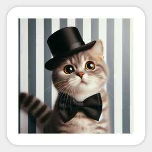 The Dapper Feline Sticker